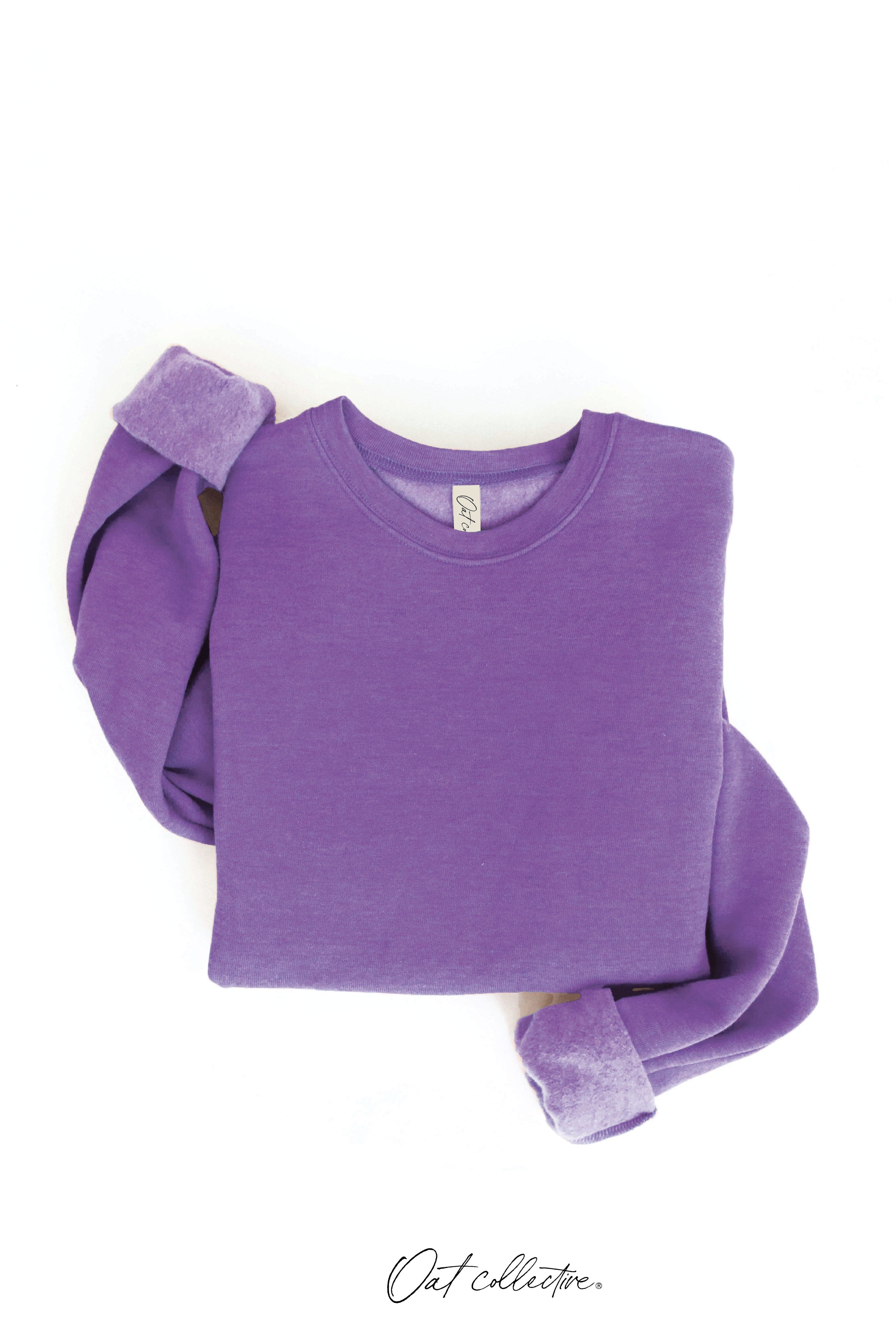 OAT COLLECTIVE | Premium Basic Solid Graphic Sweatshirt