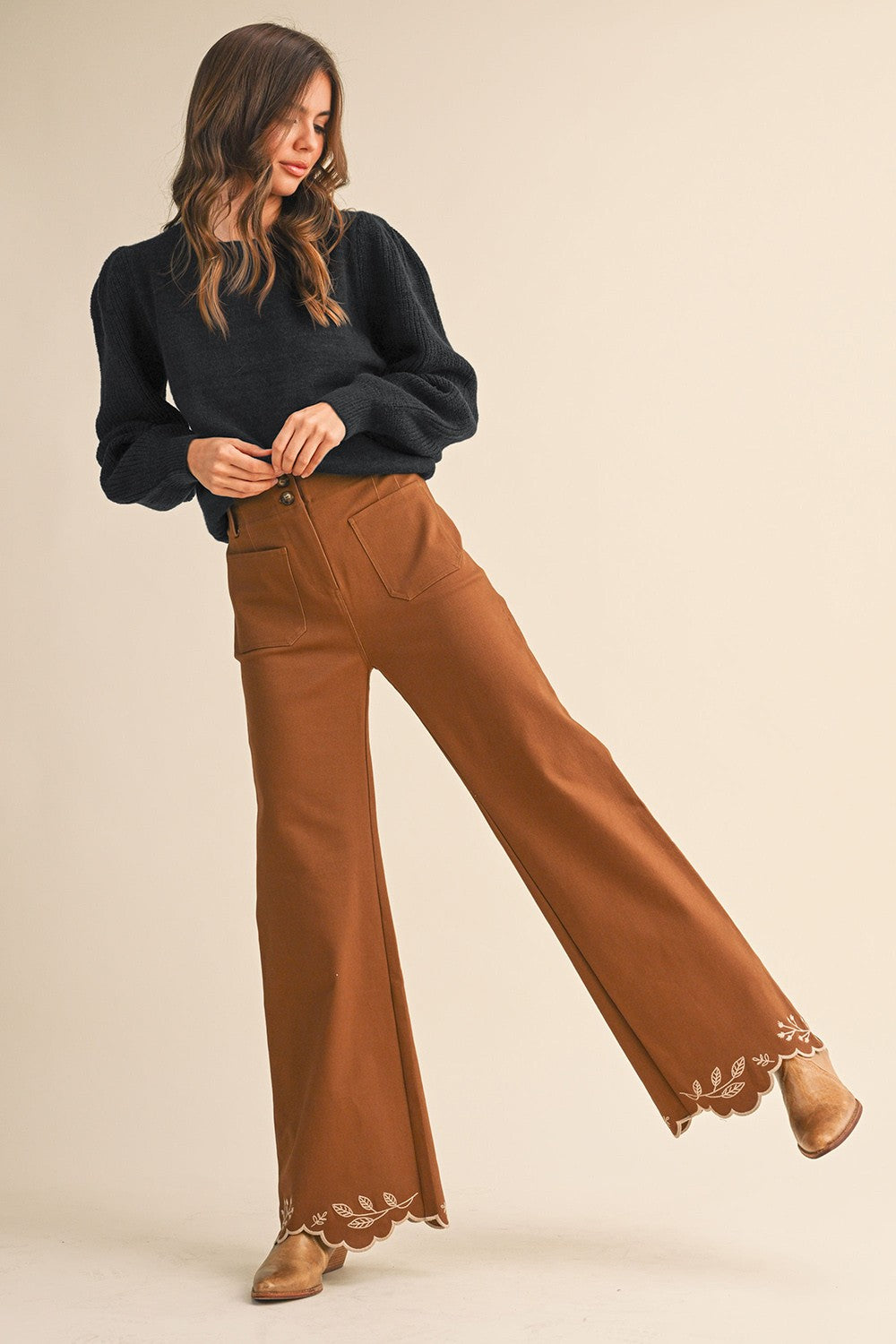 Ribbed Puff Sleeve Sweater - Ships 12/4